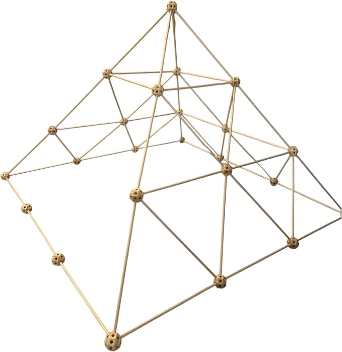 MIND KIDZ Eco Wooden Fort Building Kit – 82-Piece Montessori STEM Set (Ages 3–9)