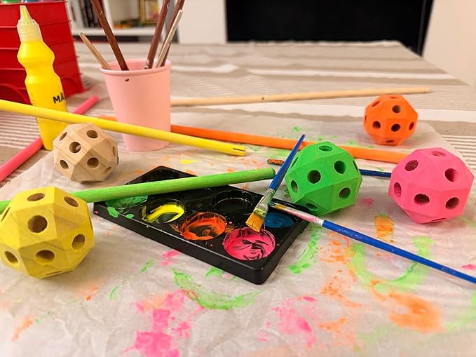 MIND KIDZ Eco Wooden Fort Building Kit – 82-Piece Montessori STEM Set (Ages 3–9)